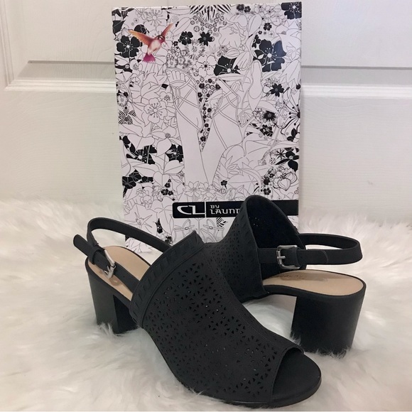 CL By Laundry open toe booties heels - Picture 3 of 9